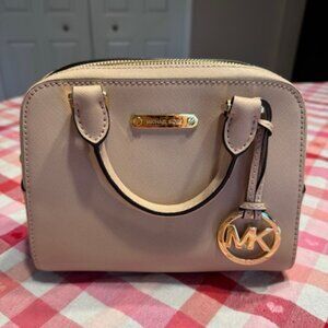 NWOT Michael Kors Mini Satchel Pebbled Leather Crossbody Blush Pink